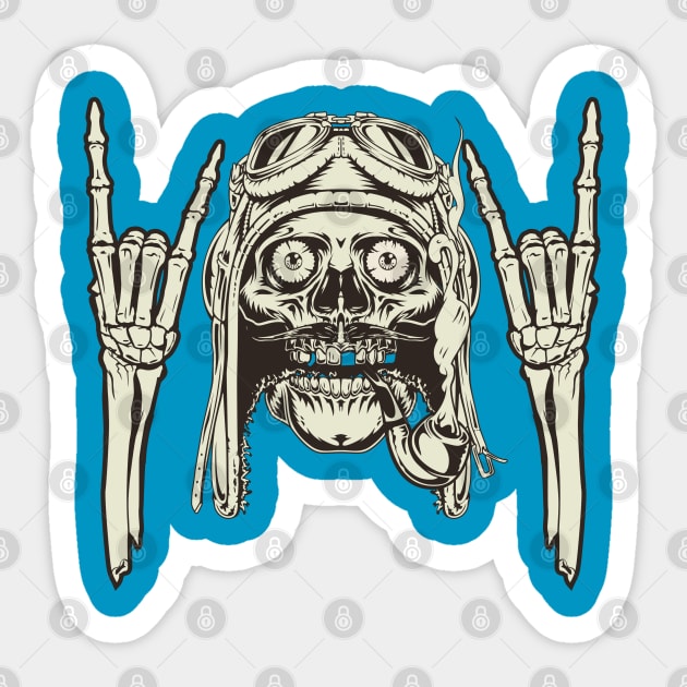 Zombie Pilot Sticker by Scifyguy
